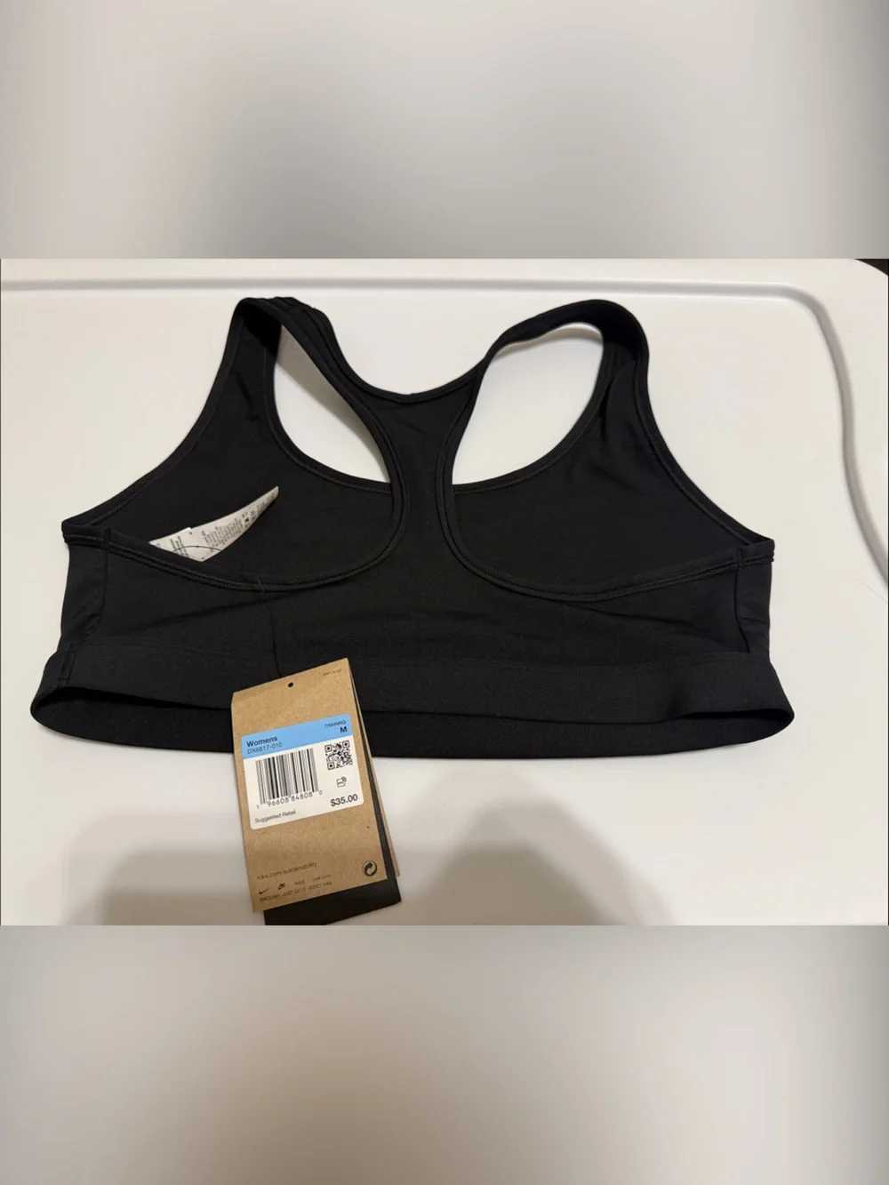 Nike Black and White Racerback Sports Bra